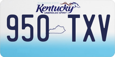 KY license plate 950TXV