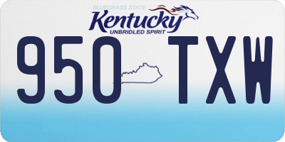 KY license plate 950TXW