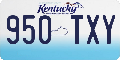 KY license plate 950TXY
