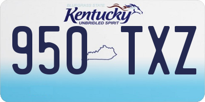 KY license plate 950TXZ