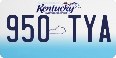 KY license plate 950TYA