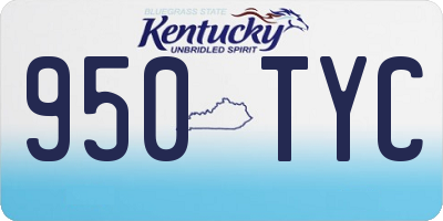 KY license plate 950TYC