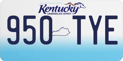 KY license plate 950TYE