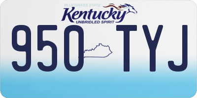 KY license plate 950TYJ