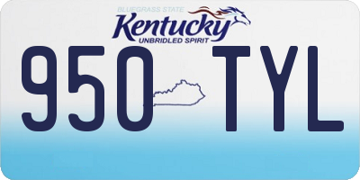 KY license plate 950TYL