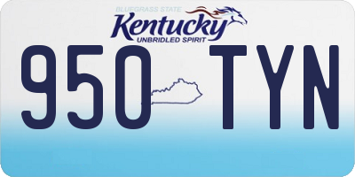 KY license plate 950TYN