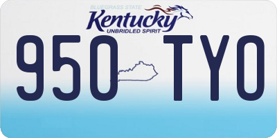KY license plate 950TYO