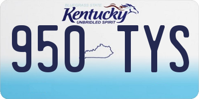 KY license plate 950TYS