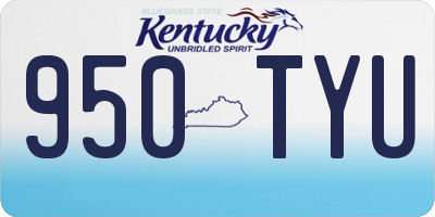 KY license plate 950TYU
