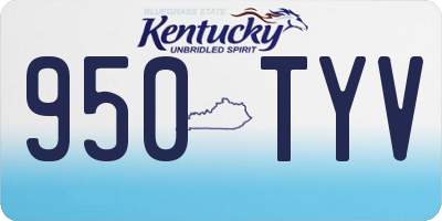 KY license plate 950TYV