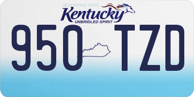 KY license plate 950TZD