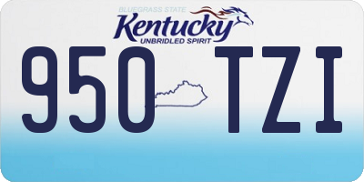 KY license plate 950TZI