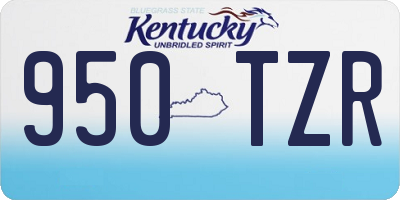 KY license plate 950TZR