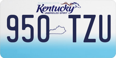 KY license plate 950TZU