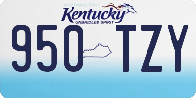 KY license plate 950TZY