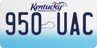 KY license plate 950UAC