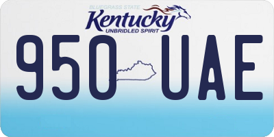 KY license plate 950UAE