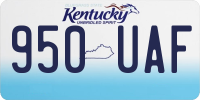 KY license plate 950UAF