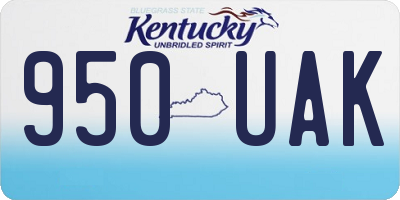 KY license plate 950UAK