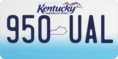KY license plate 950UAL