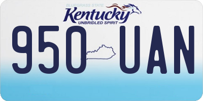 KY license plate 950UAN