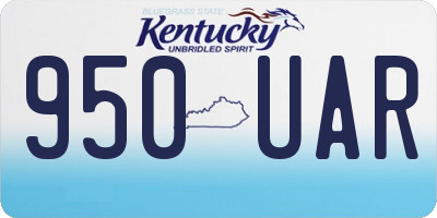 KY license plate 950UAR