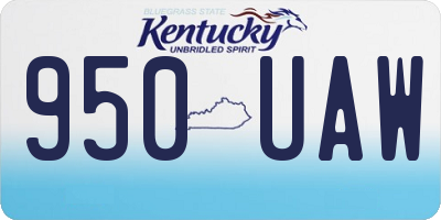 KY license plate 950UAW
