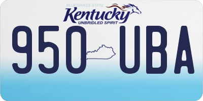 KY license plate 950UBA