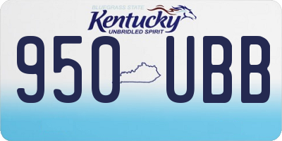 KY license plate 950UBB