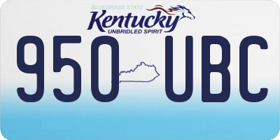 KY license plate 950UBC