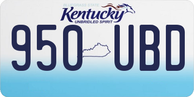KY license plate 950UBD