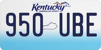 KY license plate 950UBE