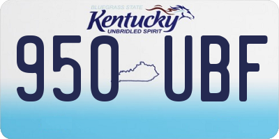 KY license plate 950UBF