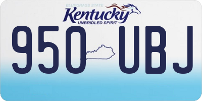 KY license plate 950UBJ