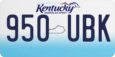 KY license plate 950UBK