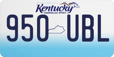 KY license plate 950UBL