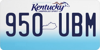 KY license plate 950UBM