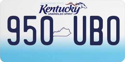 KY license plate 950UBO