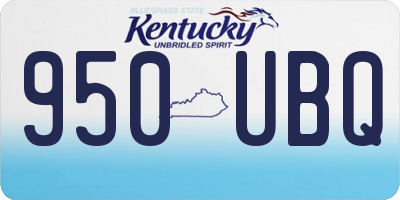KY license plate 950UBQ