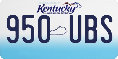 KY license plate 950UBS