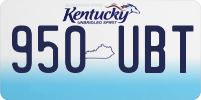 KY license plate 950UBT