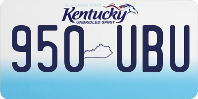 KY license plate 950UBU