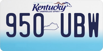 KY license plate 950UBW