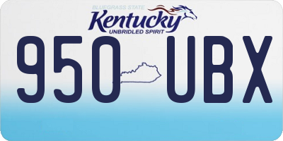 KY license plate 950UBX
