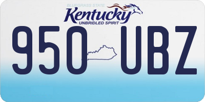KY license plate 950UBZ