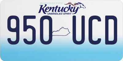 KY license plate 950UCD