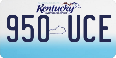 KY license plate 950UCE