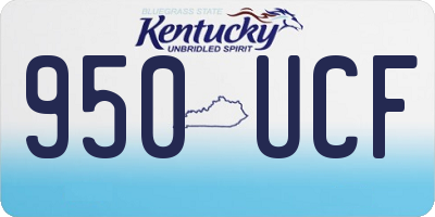 KY license plate 950UCF