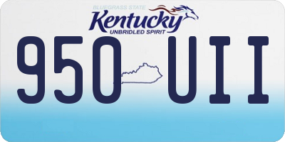 KY license plate 950UII
