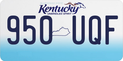 KY license plate 950UQF